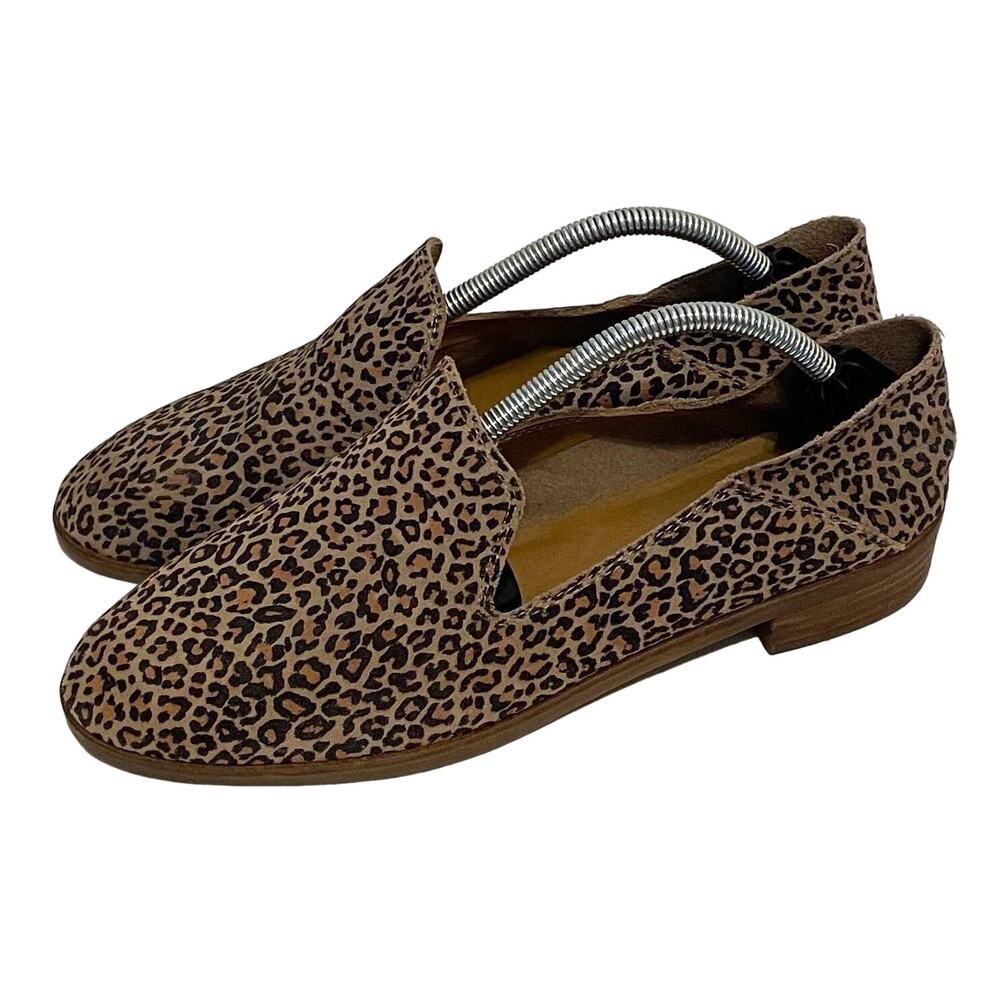 Lucky Brand Leopard Print Slip-On Flats - Tan & Black